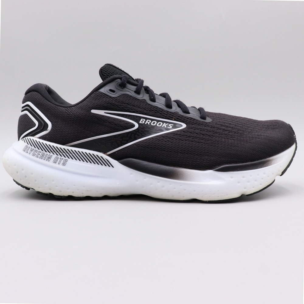 Brooks Glycerin GTS 21 Men's Size 12D US Running Shoes Black White 1104201D090